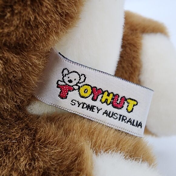 Toyhut Kangaroo Mother Joey Pouch Plush 12" Red Bandana Stuffed Animal Australia - Picture 5 of 11